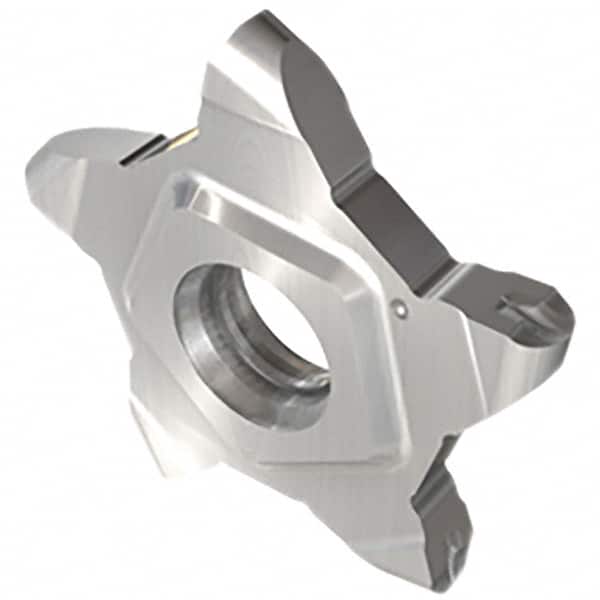 Iscar - 24N318PENTA Grade IC807G, 3.18mm Cutting Width Carbide Grooving Insert - 6.5mm Max Depth of Cut, 0.2mm Corner Radius, TiAlN/AlTiN/TiN Finish - Benchmark Tooling