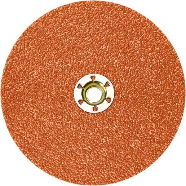 3M - 5" Diam 80+ Grit Fiber Disc - Ceramic, 12,000 Max RPM, Series 787C - Benchmark Tooling