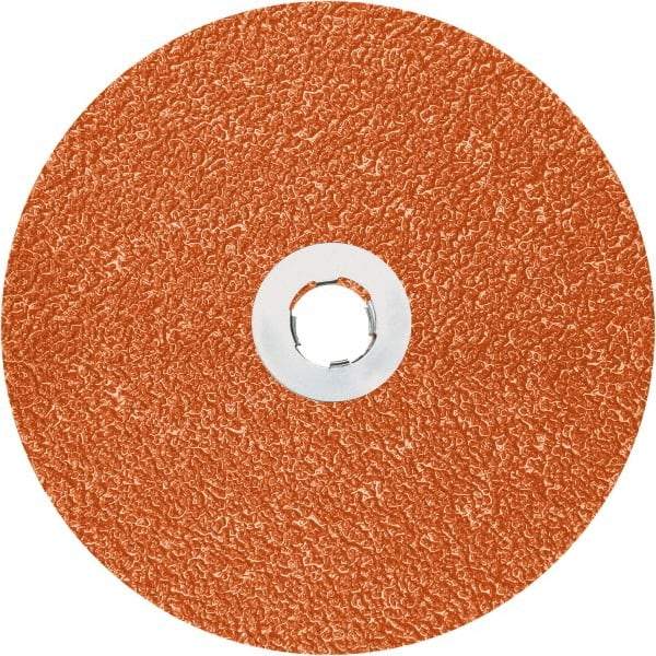 3M - 5" Diam 7/8" Hole 36+ Grit Fiber Disc - Ceramic, 12,000 Max RPM, Series 787C - Benchmark Tooling