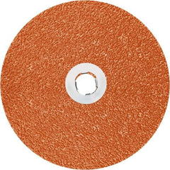 3M - 5" Diam 7/8" Hole 36+ Grit Fiber Disc - Ceramic, 12,000 Max RPM, Series 787C - Benchmark Tooling