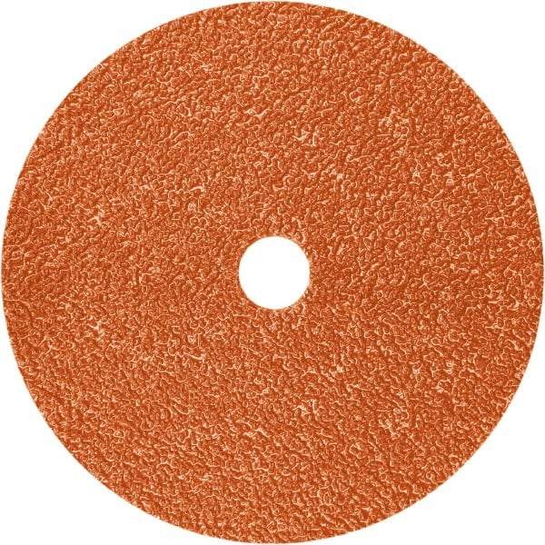 3M - 4-1/2" Diam 7/8" Hole 80+ Grit Fiber Disc - Ceramic, 13,300 Max RPM, Series 787C - Benchmark Tooling