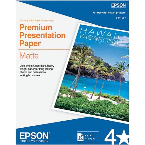 Epson - 8-1/2" x 11" Bright White Photo Paper - Use with Inkjet Printers - Benchmark Tooling