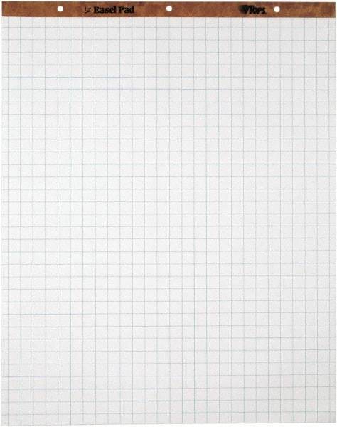 TOPS - Easel Pads, Quadrille Rule, 27 x 34, White, 50 Sheets, 4 Pads/Carton, Easel Pads - Use with Whiteboards, Chalkboards, Walls, Easel St&s - Benchmark Tooling