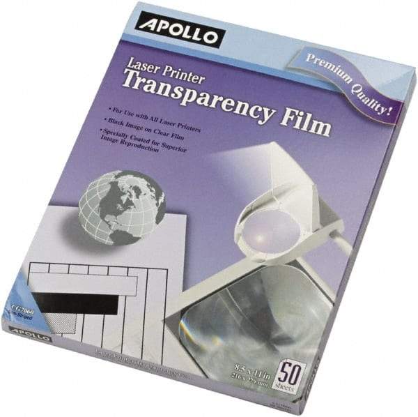 Apollo - Transparency Films & Sleeves Audio Visual Conference Accessory Type: Transparency Sleeves For Use With: Laser Copiers; Laser Printers - Benchmark Tooling