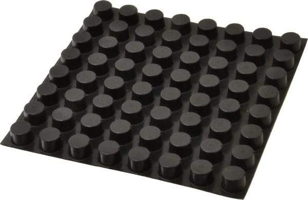 Made in USA - 0.62" Wide x 0.4" High, Self Adhesive Polyurethane Bumpers - Cylindrical - Benchmark Tooling