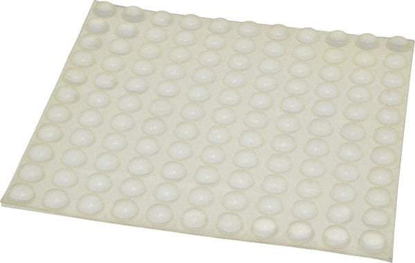 Made in USA - 0.44" Wide x 0.2" High, Self Adhesive Polyurethane Bumpers - Hemispherical - Benchmark Tooling