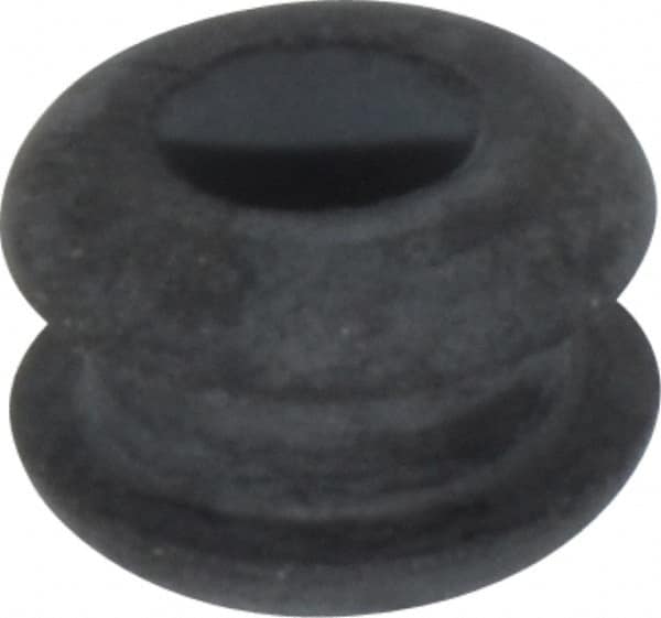 Made in USA - 7/16" OD, 9/32" Thick Flexible Grommet - Rubber, 5/16" Slot Diam x 1/8" Slot Width - Benchmark Tooling