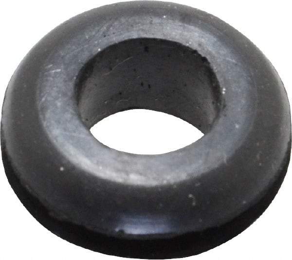 Made in USA - 5/8" OD, 1/4" Thick Flexible Grommet - Rubber, 7/16" Slot Diam x 1/16" Slot Width - Benchmark Tooling