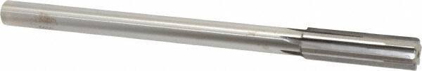 Made in USA - 0.665" Carbide-Tipped 6 Flute Chucking Reamer - Straight Flute, 9/16" Straight Shank, 2-1/4" Flute Length, 9" OAL - Benchmark Tooling