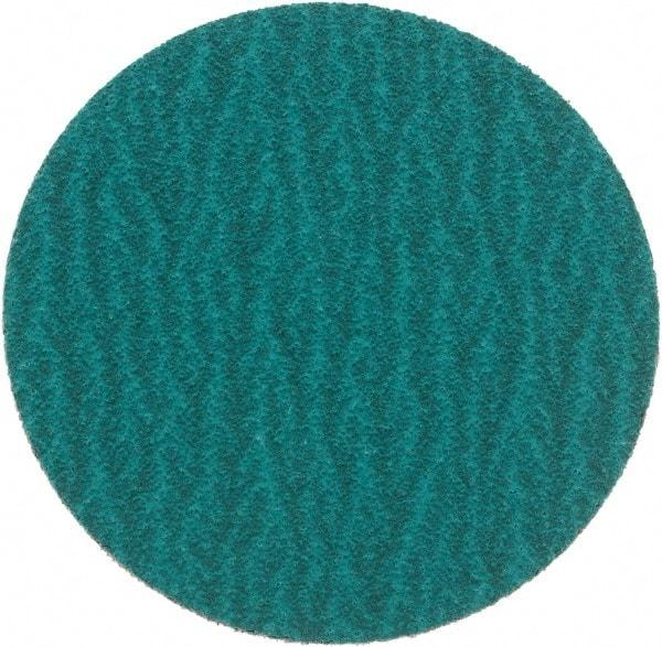 Standard Abrasives - 3" Disc Diam, 80 Grit, Zirconia Alumina Quick Change Disc - Type S Attaching System, Coated, Green, Medium Grade, 18,000 RPM - Benchmark Tooling