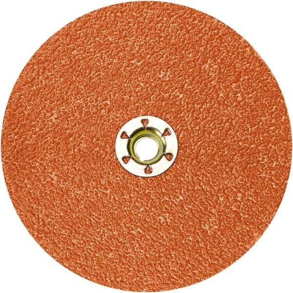 Standard Abrasives - 2" Disc Diam, 50 Grit, Ceramic Quick Change Disc - Type R Attaching System, Coated, Red, Coarse Grade - Benchmark Tooling