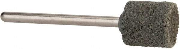 Standard Abrasives - 1/2" Head Diam x 1/2" Thickness, W185, Cylinder End, Aluminum Oxide Mounted Point - Blue, Medium Grade, 34,500 RPM - Benchmark Tooling