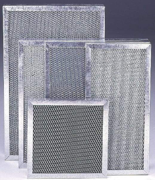 Made in USA - 15" Noml Height x 20" Noml Width x 2" Noml Depth, 76% Capture Efficiency, Permanent Air Filter - MERV 7, Wire & expanded metal cloth, Integrated Steel Frame, 300 Max FPM, 625 CFM, For Any Unit - Benchmark Tooling