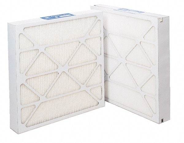 Made in USA - 20" Noml Height x 20" Noml Width x 4" Noml Depth, 95% Capture Efficiency, Wireless Pleated Air Filter - MERV 14, Microfiberglass Paper, Integrated Beverage Board Frame, 500 Max FPM, 1,400 CFM, For Any Unit - Benchmark Tooling