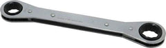 Lang - 5/8" x 3/4" 12 Point Ratcheting Box Wrench - Double End, 8-1/8" OAL, Steel - Benchmark Tooling