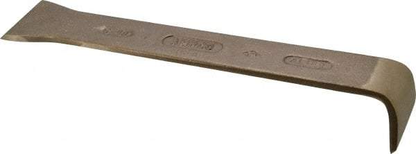 Ampco - Stiff Bronze 1-Edge Scraper - 2" Blade Width x 2" Blade Length, 12" Long Aluminum Handle - Benchmark Tooling