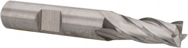 Niagara Cutter - 5/16", 3/4" LOC, 3/8" Shank Diam, 2-1/2" OAL, 4 Flute, Cobalt Square End Mill - Single End, Uncoated, Spiral Flute, 30° Helix, Centercutting, Right Hand Cut, Right Hand Flute, Series SPC408 - Benchmark Tooling