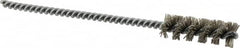 Brush Research Mfg. - 0.413" Diam Helical Nylon Tube Brush - Single Spiral, 0.018" Filament Diam, 1-1/4" Brush Length, 4-1/2" OAL, 0.14" Diam Steel Shank - Benchmark Tooling