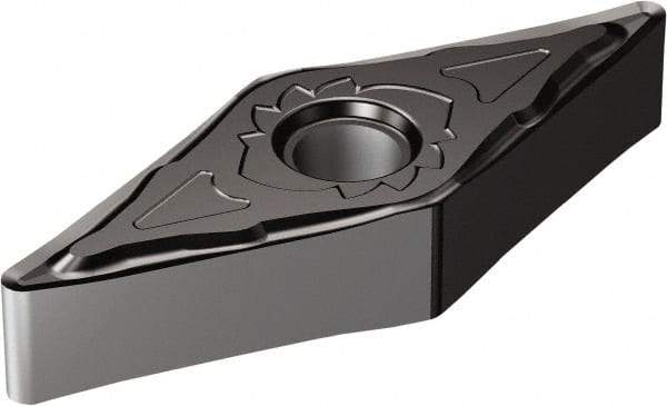 Sandvik Coromant - VNGG33.3 SGF Grade 1105 Carbide Turning Insert - TiAlN2 Finish, 35° Diamond, 3/8" Inscr Circle, 3/16" Thick, 0.1mm Corner Radius - Benchmark Tooling