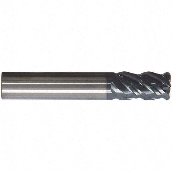 SGS - 6mm, 4 Flute, Single End, Solid Carbide, 0.0197" Corner Radius End Mill - 54mm OAL, 41° Helix, 6mm LOC, Right Hand Cut - Benchmark Tooling