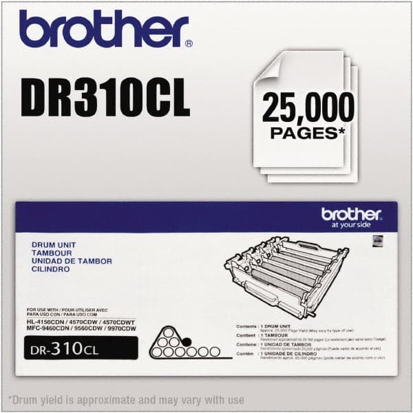 Brother - Black Drum Unit - Use with Brother HL-4150CDN, 4570CDW, 4570CDWT, MFC-9460CDN, 9560CDW, 9970CDW - Benchmark Tooling
