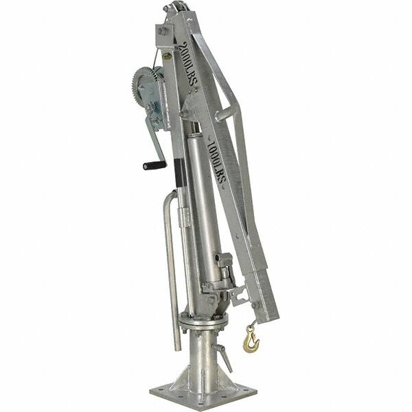 Vestil - 500 Lb Load Capacity, Steel Winch Operated Crane - 4' 21/64" Span - Benchmark Tooling