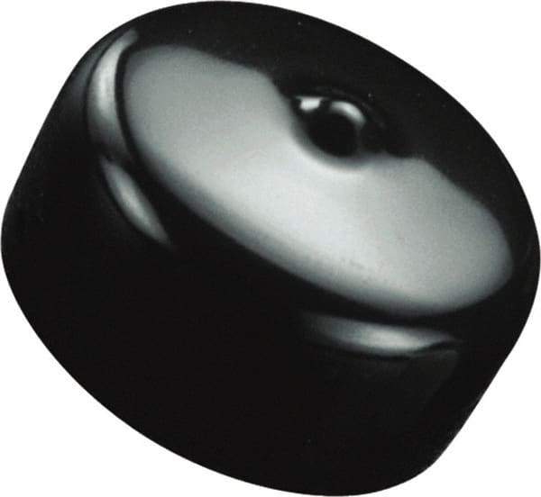 Caplugs - Flexible, Round Head Masking Cap - 9.575" OD, 1-3/4" Long, Vinyl, Black - Benchmark Tooling