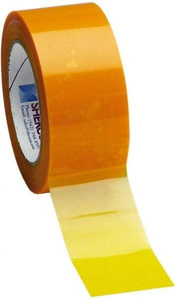 Caplugs - 6" Wide x 72 Yd Long Yellow Polyester Film High Temperature Masking Tape - Series PC30-6000, 3.5 mil Thick - Benchmark Tooling