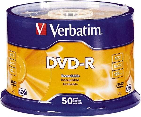 Verbatim - Silver DVD-R Discs - Use with CD, DVD - Benchmark Tooling