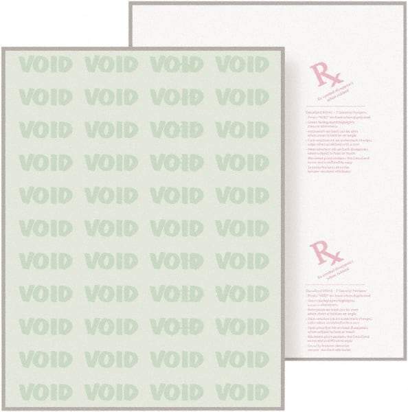 DocuGard - 8-1/2" x 11" Green Medical Security Paper - Use with Laser Printers, Inkjet Printers - Benchmark Tooling