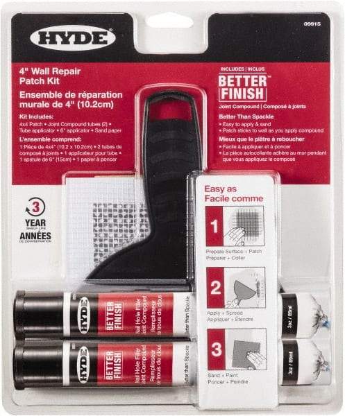 Hyde Tools - 3 oz Kit Drywall/Plaster Repair - White - Benchmark Tooling