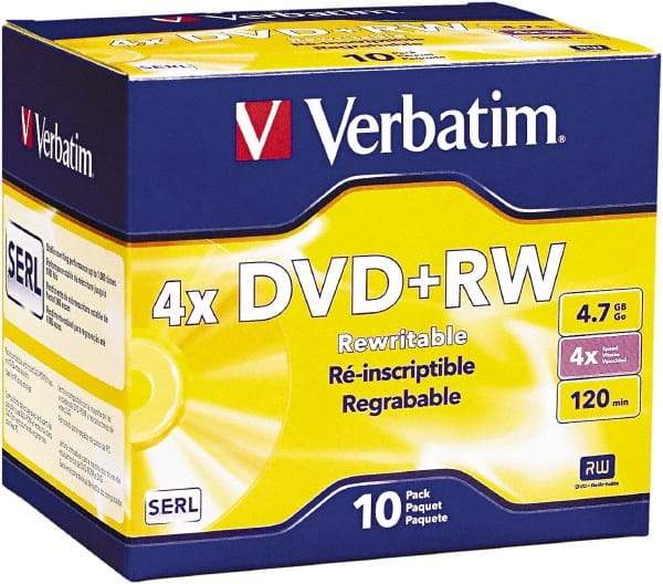 Verbatim - Silver DVD+RW Discs - Use with CD, DVD Drives - Benchmark Tooling