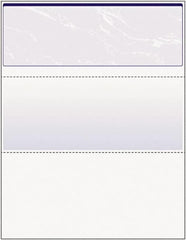 DocuGard - 8-1/2" x 11" Blue Marble Standard Security Check - Use with Inkjet Printers, Laser Printers - Benchmark Tooling