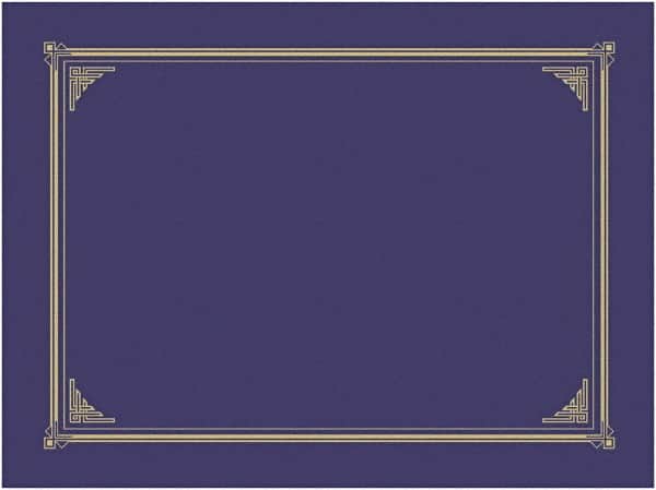 Geographic - 6 Piece Metallic Blue Document Holders-Certificate/Document - 9-3/4" High x 12-1/2" Wide - Benchmark Tooling