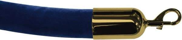 Tensator - 6' Long x 2" Wide Velour Rope - Blue - Benchmark Tooling