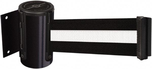Tensator - 4" High x 2" Long x 3" Wide Barricade Tape Dispenser - Steel, Black Powdercoat Finish, Black, Use with Tensabarrier - Benchmark Tooling