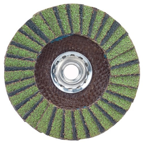6″ × 1/4″ × 5/8″-11 Neon R766 Flap Disc Type 27 Flat 80 Grit - Benchmark Tooling