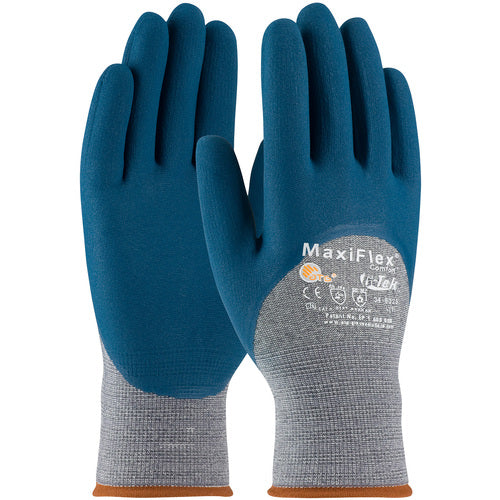 34-9025/XL MaxiFlex Seamless Knits - MaxiFlex Comfort - 13G Gry Cotton/ Nylon/Lycra - 3/4 MFoam Nitrile - Exact Industrial Supply