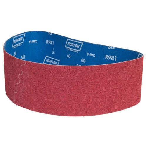 4″ × 36″ SG R981 Narrow Belt 60 Grit Ceramic Aluminum Oxide - Benchmark Tooling