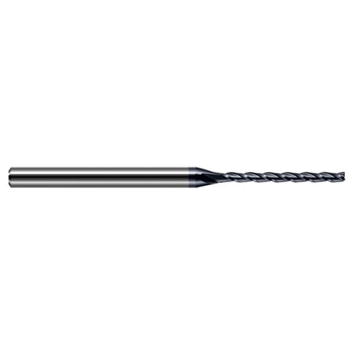 Miniature End Mills - Long Flute - 0.1090″ (7/64″) Cutter Diameter × 0.9000″ Length of Cut Carbide Square End Mill, 3 Flutes, AlTiN Coated - Exact Industrial Supply