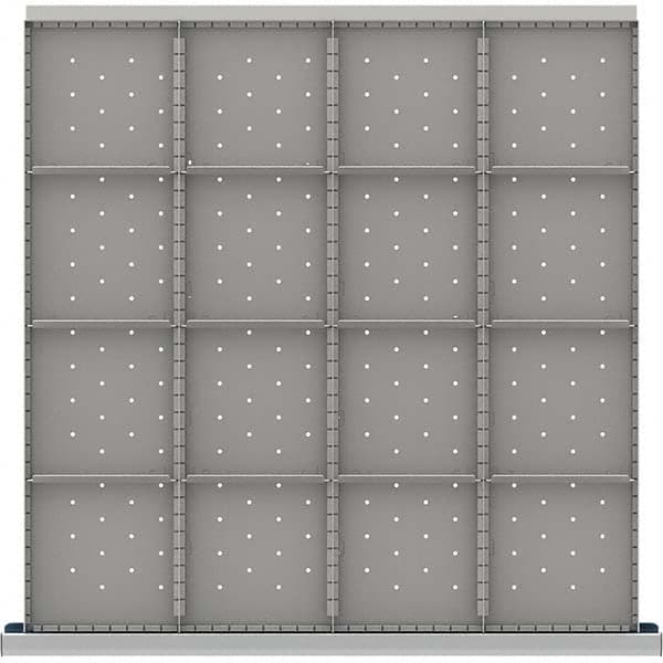 LISTA - 16-Compartment Drawer Divider Layout for 3.15" High Drawers - Benchmark Tooling