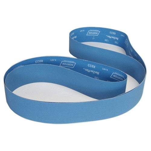 3″ × 132″ NorZon Plus R823 Narrow Belt 180 Grit Zirconia Alumina - Benchmark Tooling