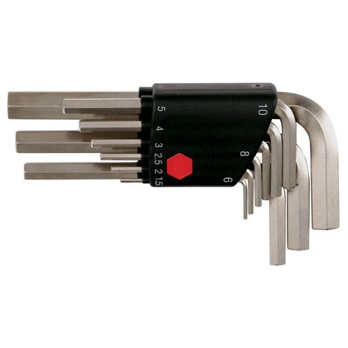 1.5-10.0 9PC HEX L-KEY SHORT ARM MET - Benchmark Tooling