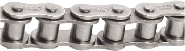 Tritan - 3/4" Pitch, ANSI 60, Single Strand Roller Chain - Chain No. 60SS, 4,878 Lb. Capacity, 10 Ft. Long, 15/32" Roller Diam, 0.495" Roller Width - Benchmark Tooling