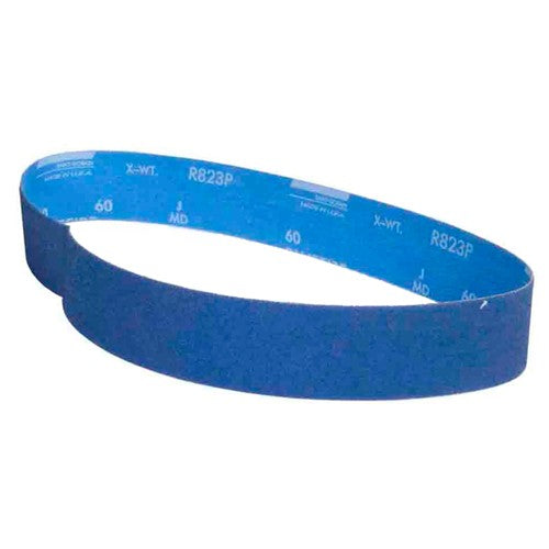 2″ × 36″ NorZon Plus R823 Narrow Belt 60 Grit Zirconia Alumina - Benchmark Tooling