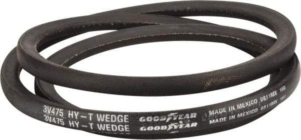 Continental ContiTech - Section 3V, 48" Outside Length, V-Belt - Fiber Reinforced Wingprene Rubber, HY-T Wedge MatchmakerEnvelope, No. 3V475 - Benchmark Tooling