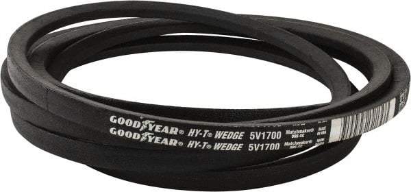 Continental ContiTech - Section 5V, 170" Outside Length, V-Belt - Fiber Reinforced Wingprene Rubber, HY-T Wedge MatchmakerEnvelope, No. 5V1700 - Benchmark Tooling