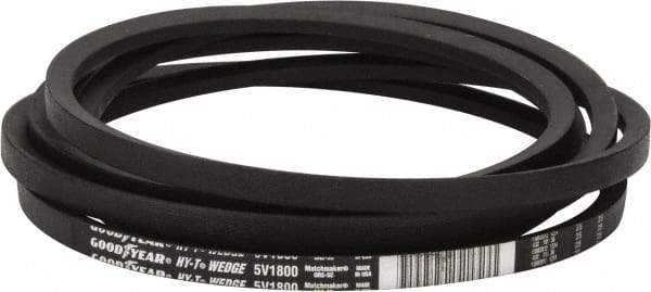 Continental ContiTech - Section 5V, 180" Outside Length, V-Belt - Fiber Reinforced Wingprene Rubber, HY-T Wedge MatchmakerEnvelope, No. 5V1800 - Benchmark Tooling