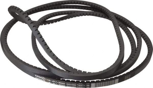 Continental ContiTech - Section 5VX, 190" Outside Length, V-Belt - Fiber Reinforced Wingprene Rubber, HY-T Wedge Matchmaker Cogged, No. 5VX1900 - Benchmark Tooling