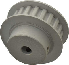 Power Drive - 20 Tooth, 1/4" Inside x 1.253" Outside Diam, Timing Belt Pulley - 1/4, 3/8" Belt Width, 1.273" Pitch Diam, Steel & Cast Iron - Benchmark Tooling